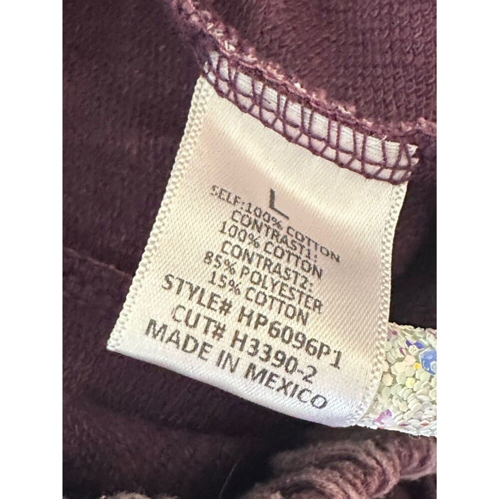 J. Her Patchwork-Pocket Wide-Leg Pants — Plum Size L - Picture 4 of 8